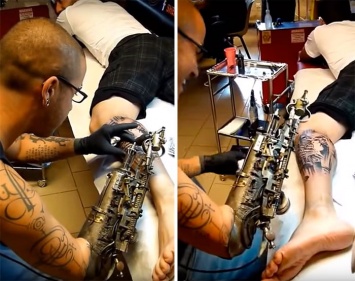 Этот парень делает татуировки, хотя у него нет руки! Зато есть уникальный протез