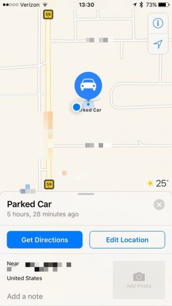 Apple добавила в iOS 10 функцию для поиска припаркованного автомобиля