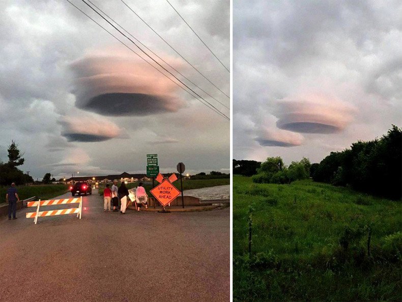 «Облачные НЛО» засекли в небе над Техасом (ФОТО)
