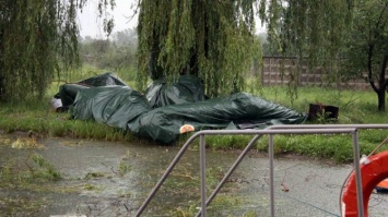 В Северодонецке снесло палаточный городок для переселенцев (фото)