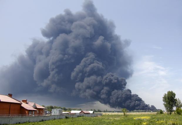 В ГосЧС Украины заявили, что предложений о помощи в ликвидации пожара от МЧС РФ не поступало