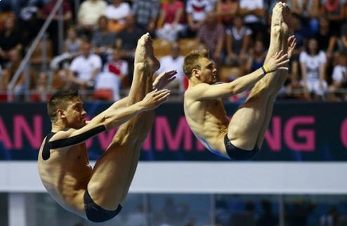 Николаевец Кваша и луганчанин Горшковозов -серебряные призеры чемпионата Европы в синхронных прыжках