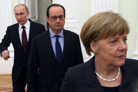 Меркель и Олланд раскритиковали Путина за недостаточный прогресс в Украине