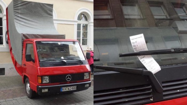 В Германии за нарушение правил парковки выписали штраф скульптуре