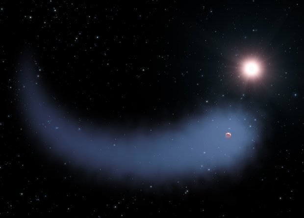 Ученые: Обнаружена теряющая атмосферу планета с кометным хвостом