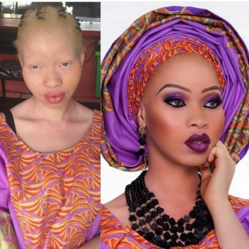 Визажисты до неузнаваемости преобразили девушку-альбиноса при помощи макияжа