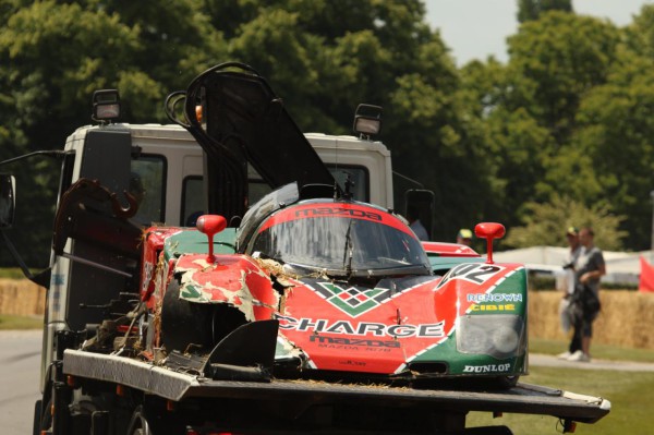 Гоночный Mazda 767B разбился в Гудвуде