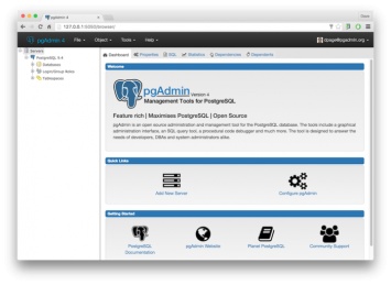 Релиз pgAdmin 4 1.0, интерфейса для управления СУБД PostgreSQL