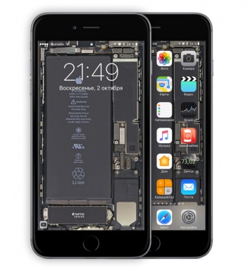 IFixit опубликовали «рентгеновские» обои для iPhone 7 и iPhone 7 Plus