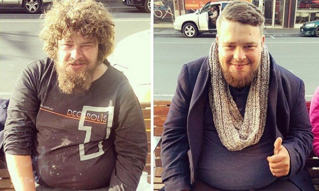 Американский парикмахер превращает бездомных в хипстеров (ФОТО)
