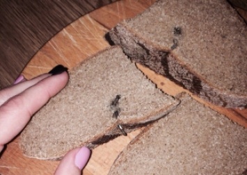 Черниговка нашла гвоздь в хлебе