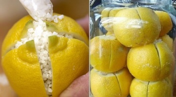 Она разрезала лимон и засыпала его солью. Когда я увидела результат - то сделала то же самое!