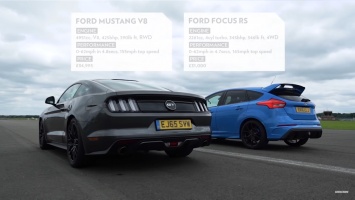 Брат на брата: дрэг-битва Ford Focus RS и Ford Mustang GT