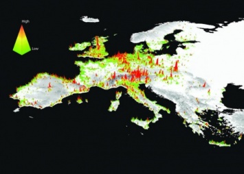 Ученые нанесли на карту самые популярные места в Европе