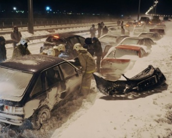Сильные снегопады в Петербурге увеличили число ДТП на 30%