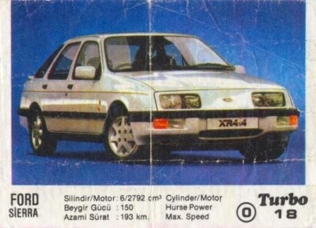 Массовая звезда 80-х: Ford Sierra XR 4X4 из вкладыша Turbo №18