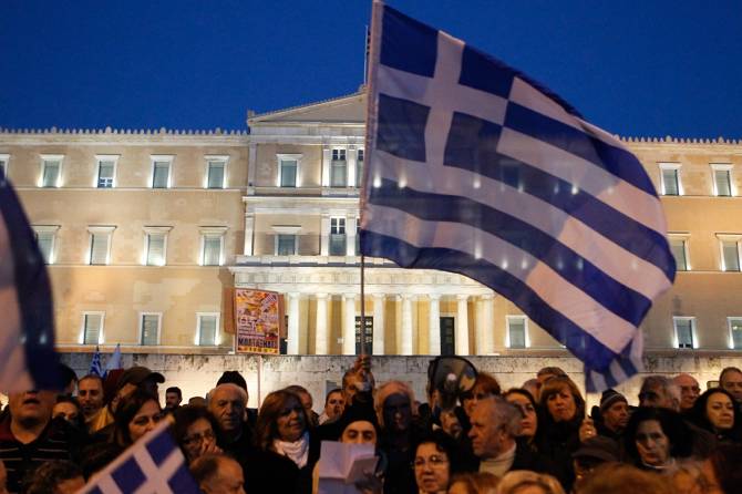 В Афинах прошла многотысячная демонстрация против соглашения с ЕС