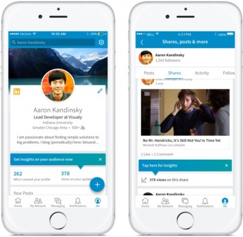 В LinkedIn появится статистика записей