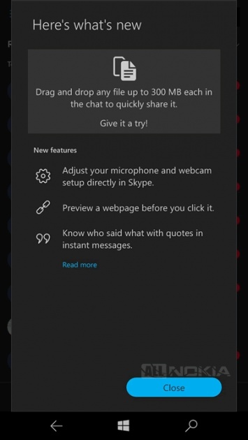 В Skype Preview для Windows 10 Mobile можно тестировать камеру и микрофон