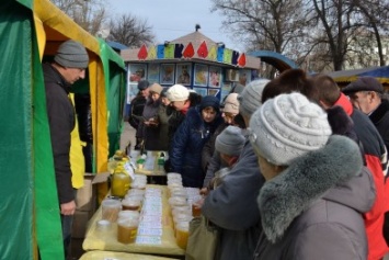 В центре Каменского открылась медовая ярмарка