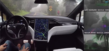 Tesla показала работу нового автопилота на видео