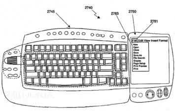 Microsoft патентует клавиатуру с дополнительным экраном
