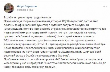 Люди Плотницкого победили Стрелкова - "гуманитарку" террориста не пустят в Луганск