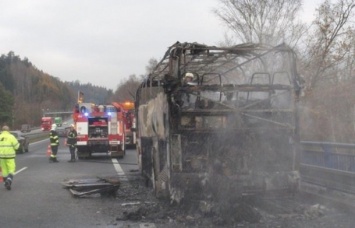 В Чехии загорелся автобус с украинцами