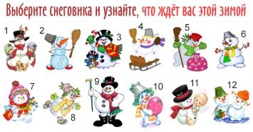 Зимний тест: выберите понравившегося снеговика и узнайте, что готовит вам эта зима