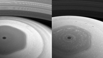 "Кассини" передал на Землю снимки бури на Сатурне