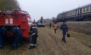 Под Кропивницким товарный поезд столкнулся с тепловозом
