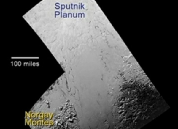 Ледяная равнина на Плутоне названа в честь первого советского спутника