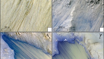Ученые усомнились в наличии жидкой воды в темных линиях на Марсе