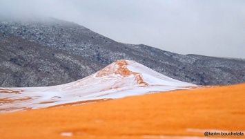 НАСА опубликовало спутниковое фото снега в Сахаре