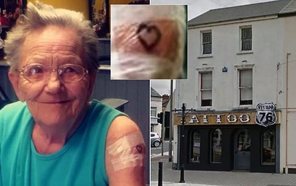 Ирландка тайком сбежала из дома престарелых ради татуировки
