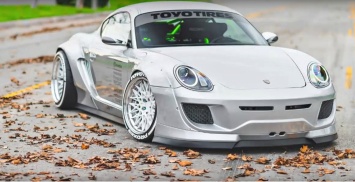 Porsche Cayman оснастили уникальным агрессивным обвесом OTT Widebody Kit