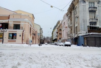 Рождественское утро: снежная пустыня в центре Одессы (ВИДЕО, ФОТО)