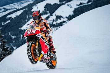 MotoGP - Маркес-экстремал: штурм горнолыжной трассы Streife на Honda RC213V