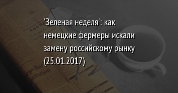 'Зеленая неделя': как немецкие фермеры искали замену российскому рынку (25.01.2017)