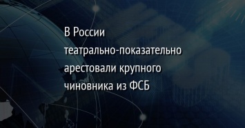 В России театрально-показательно арестовали крупного чиновника из ФСБ