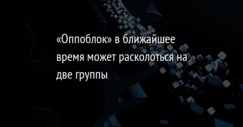 «Оппоблок» в ближайшее время может расколоться на две группы