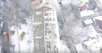 Опубликовано видео мощного взрыва в Донецке с высоты птичьего полета?
