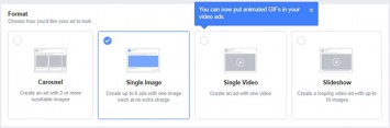 Facebook запустил гифки в видеорекламе