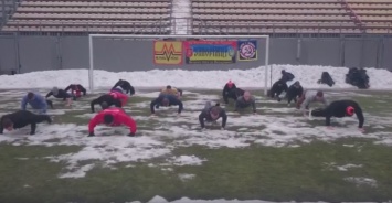 Запорожские футбольные фанаты присоединились к "отжимательному" флеш-мобу