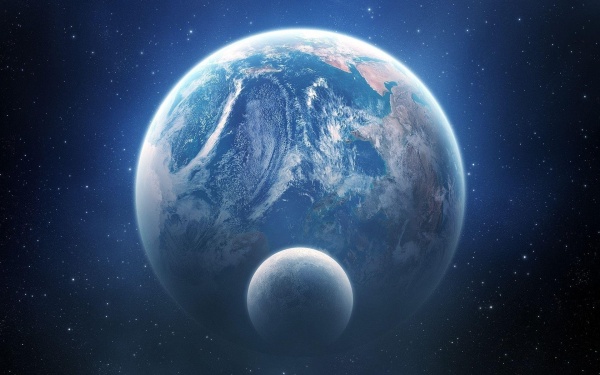 Опубликованы уникальные снимки Луны на фоне Земли