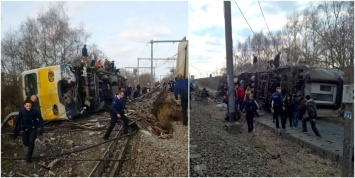 В Бельгии поезд сошел с рельсов: есть пострадавшие. Опубликованы первые фото