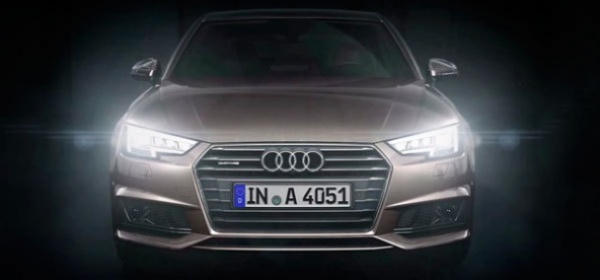 Audi показала светодиодные фары новой A4 (видео)