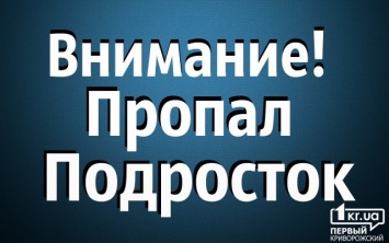 В Кривом Роге разыскивается без вести пропавший подросток