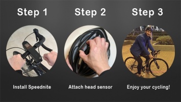 Разработан велосипедный фонарь, повторяющий движения головы ездока