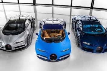 Bugatti собрала три первых экземпляра гиперкара Chiron
